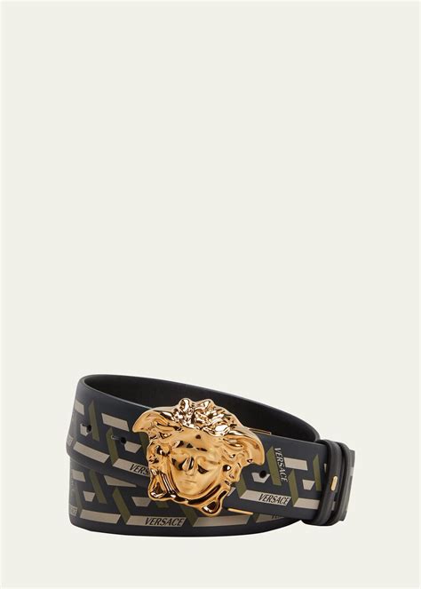 versace medusa greca leather belt|versace belt size chart.